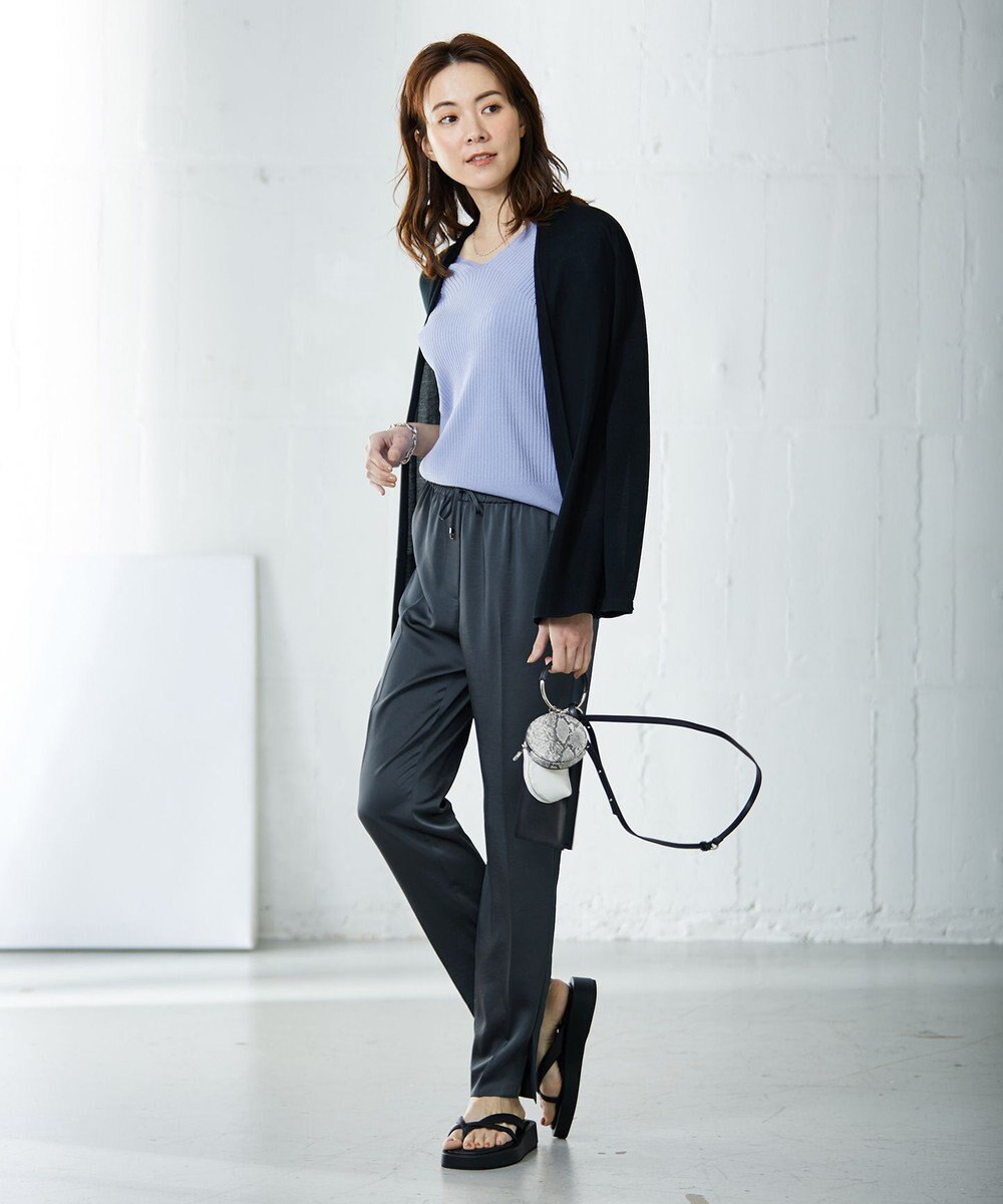 ICB 【洗える】コットンポリエステルリブ プルオーバー 