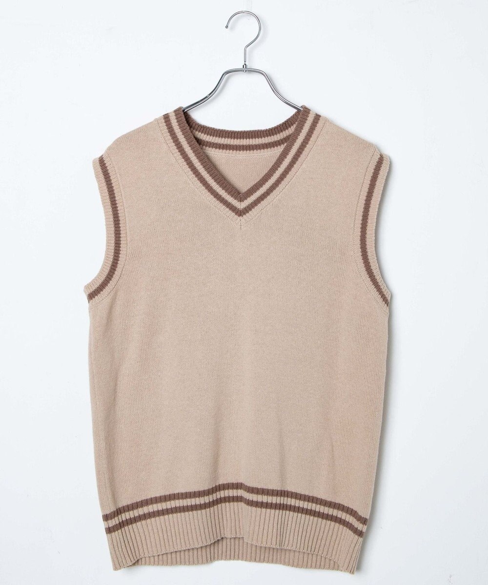 WEGO 【SCHOOLITEM】ラインスクールニットベスト 