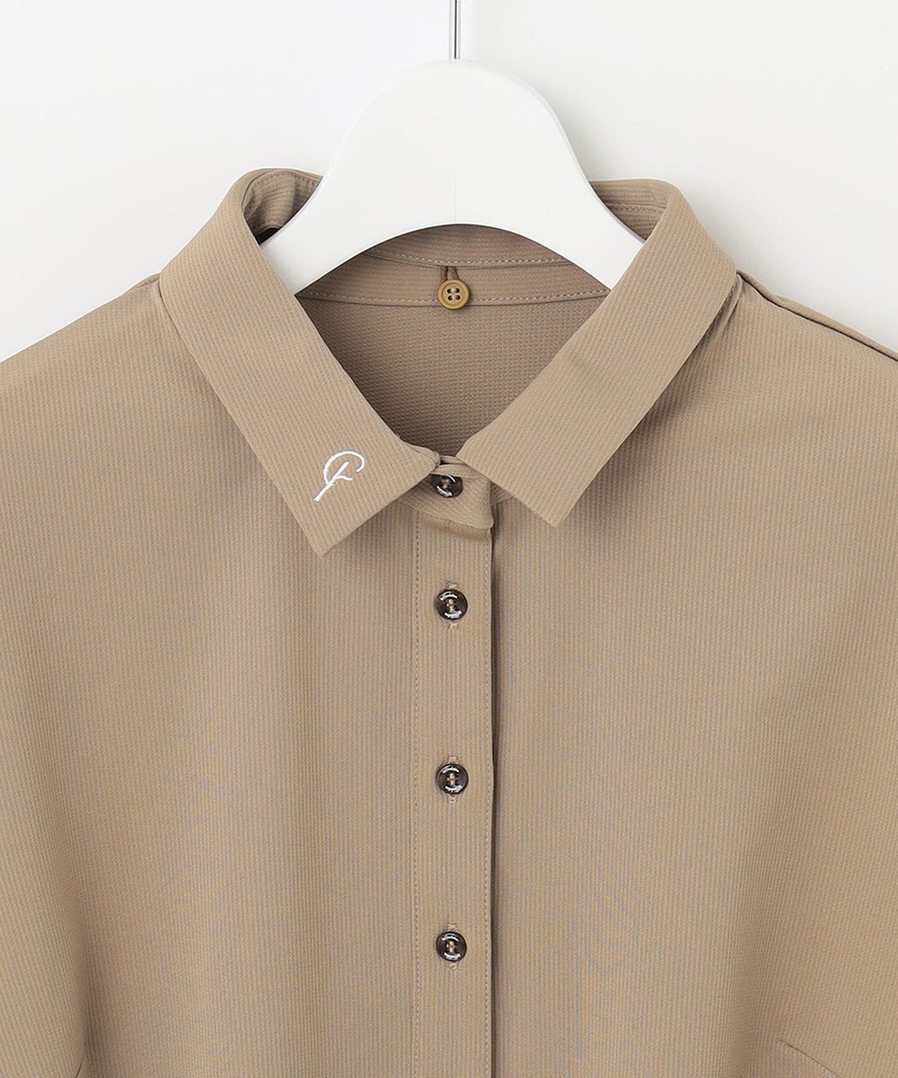 23区GOLF 2WAY着用可能【23Fondation/WOMEN】衿付き シャツワンピース 