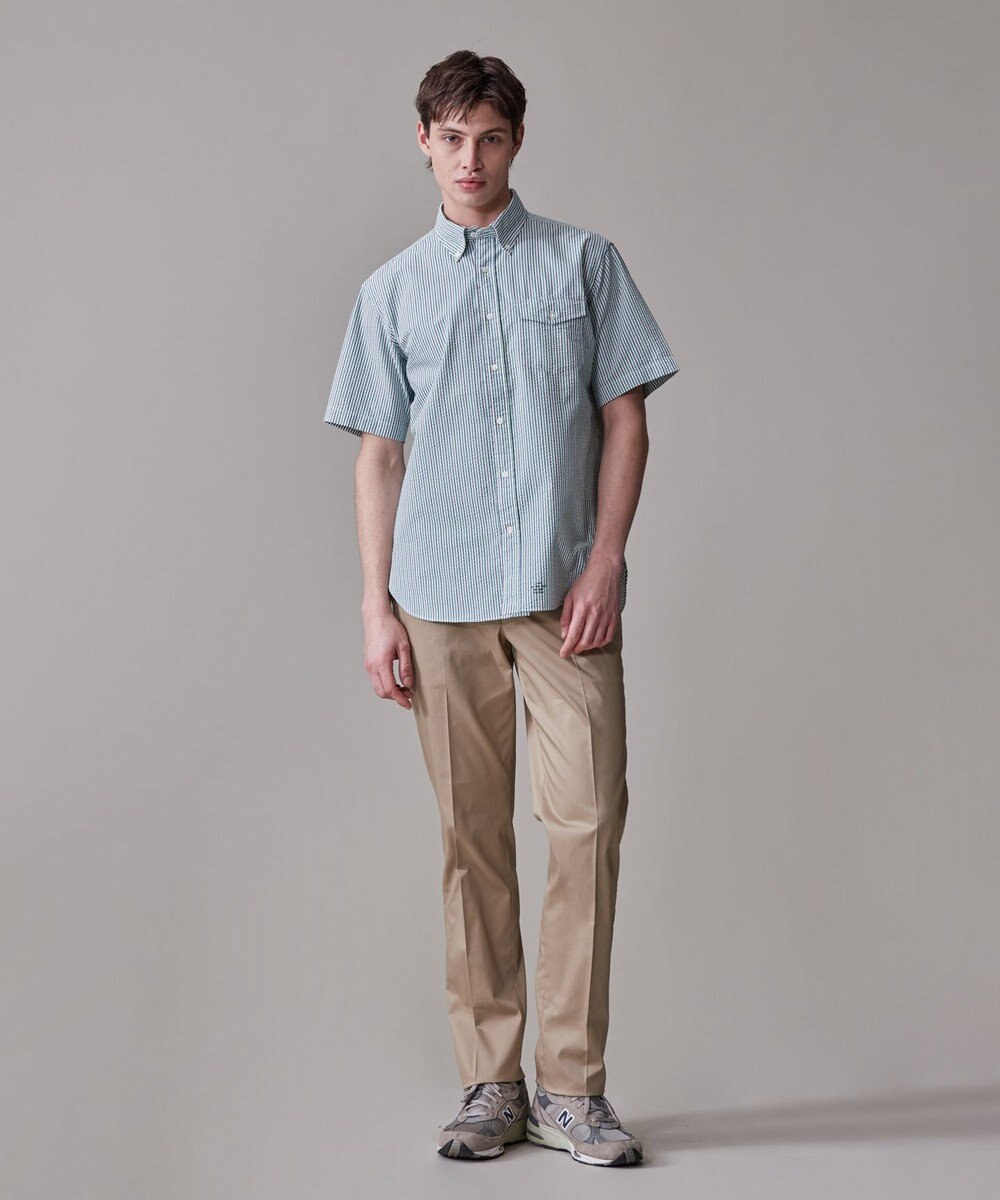 J.PRESS MEN 風が通るシアサッカーの清涼感【吸水速乾 / 高通気性】【クールマックス】サッカーストライプ シャツ / B.D. 