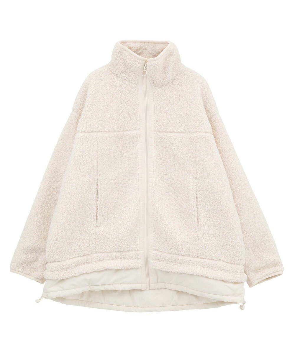 Green Parks 異素材コンビスタンドボアブルゾン 