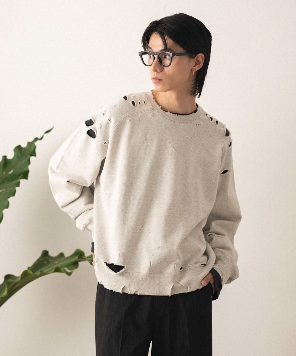 WEGO ショートダメージプルオーバー 