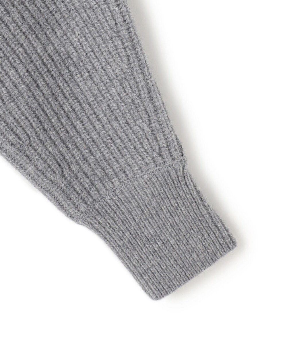 23区 S 【洗える】ウールカシミヤチャンキー クロップド スキッパーニット 