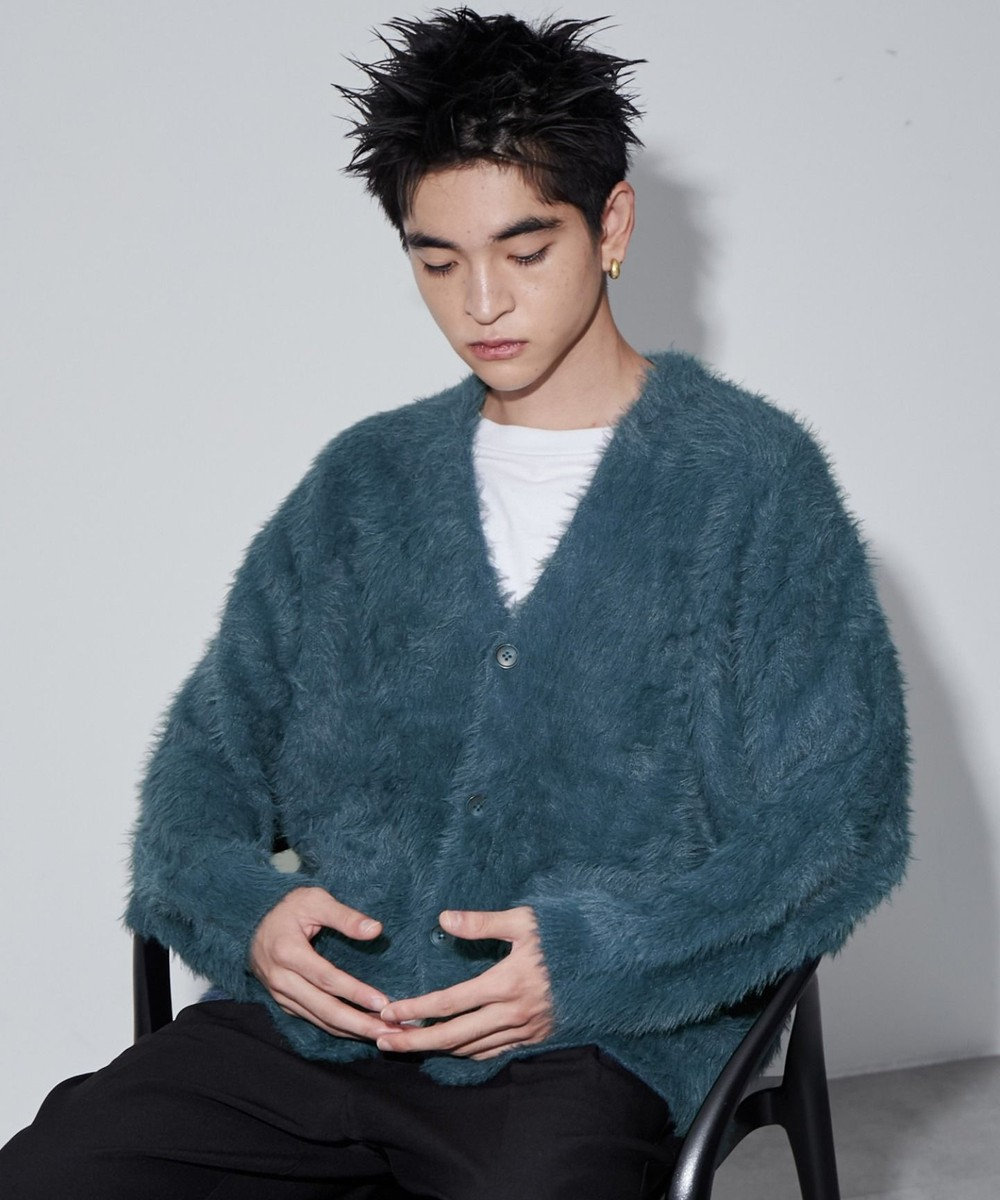 WEGO 【ユニセックス着用ITEM】フェザーカーディガン 