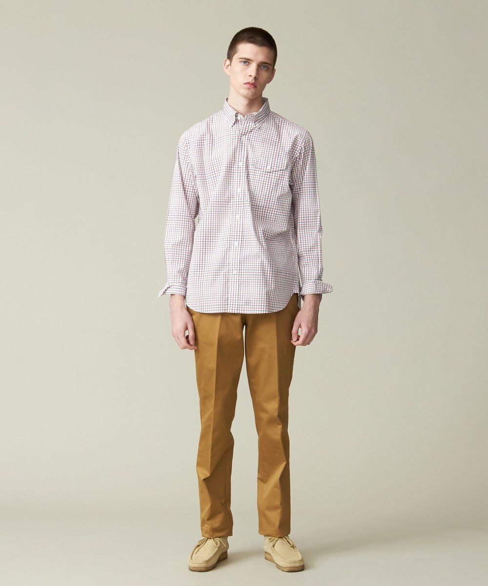 J.PRESS MEN ポプリンマルチチェック ボタンダウンシャツ 