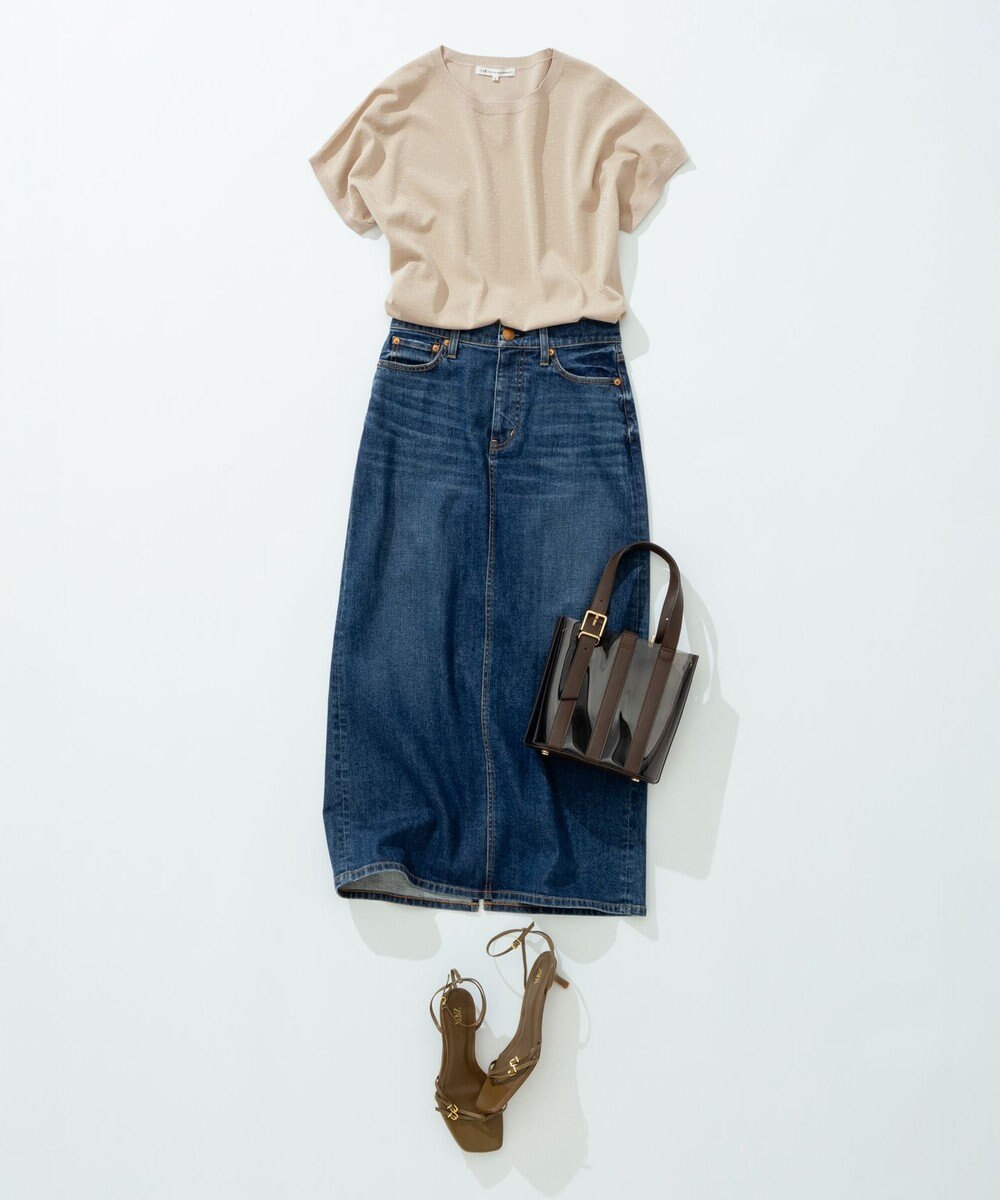 23区 【洗える】レーヨンポリエステルストレッチ プルオーバー ラメニット 