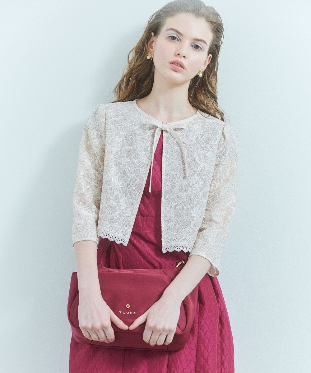 TOCCA TRANSPARENT LACE BOLERO ボレロ ベージュ系