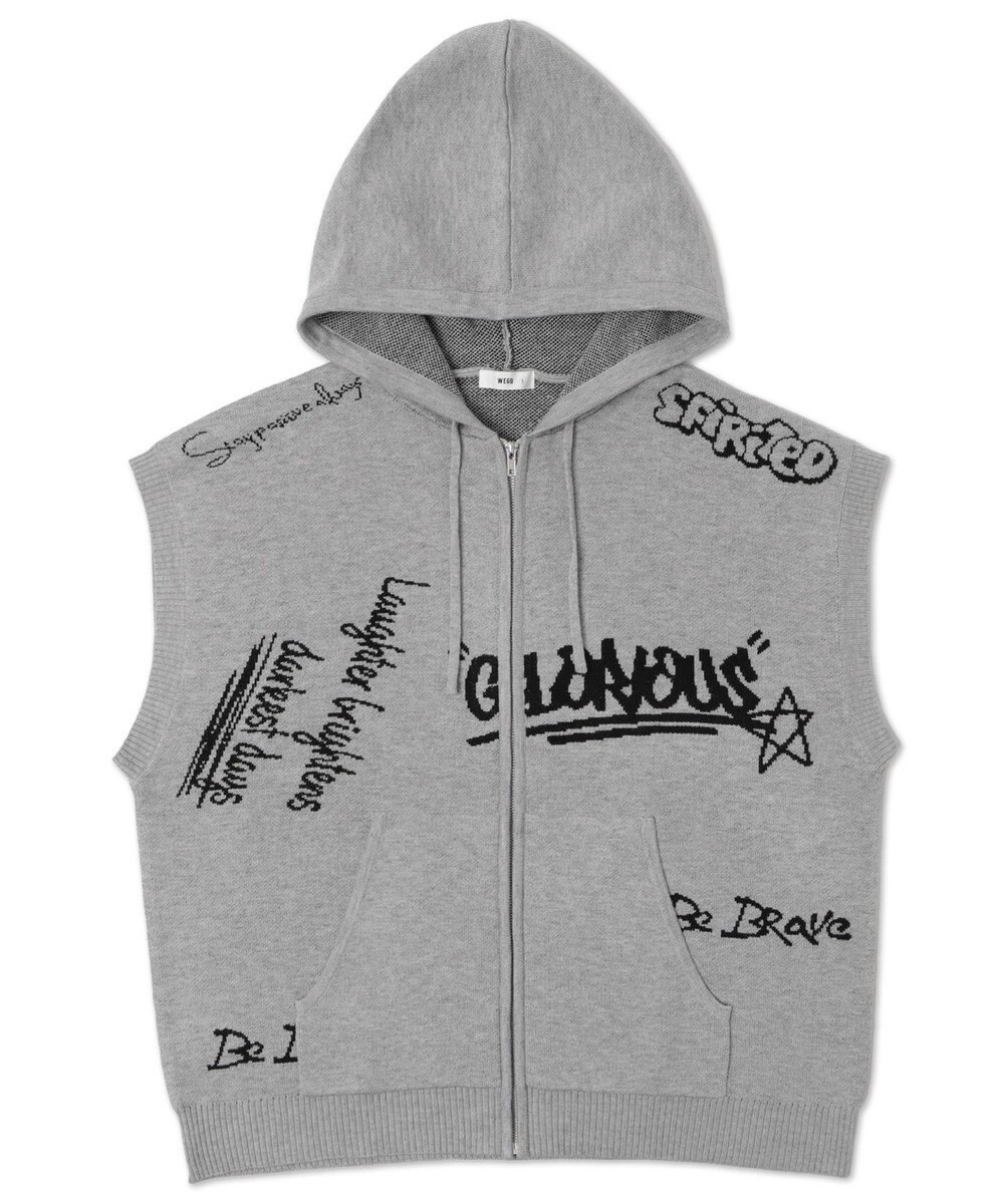 WEGO 【ユニセックス着用ITEM/MLサイズ展開】ジャガードノースリジップパーカー 