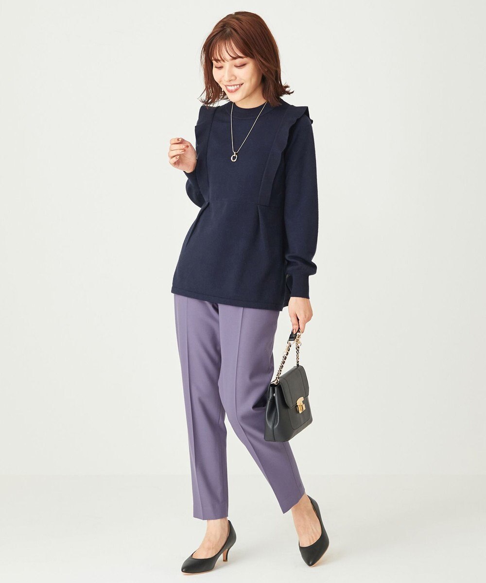 ANY SIS 【洗える】袖フレアーレイヤード ニット 