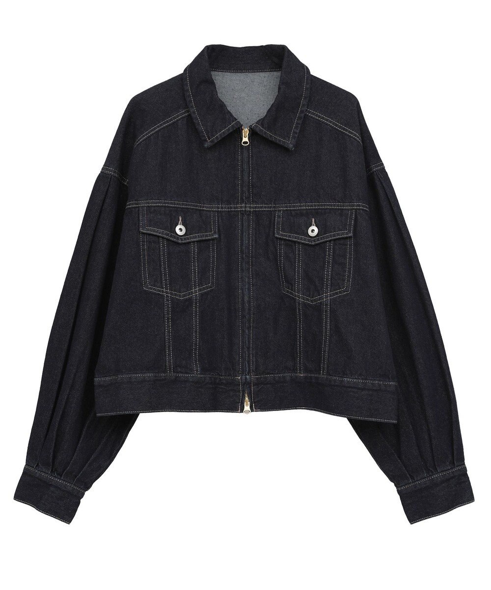 earth music&ecology ショートジップデニムジャケット 