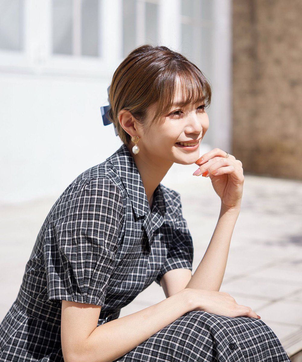 Tiaclasse 【洗える】開襟シャツワンピース 