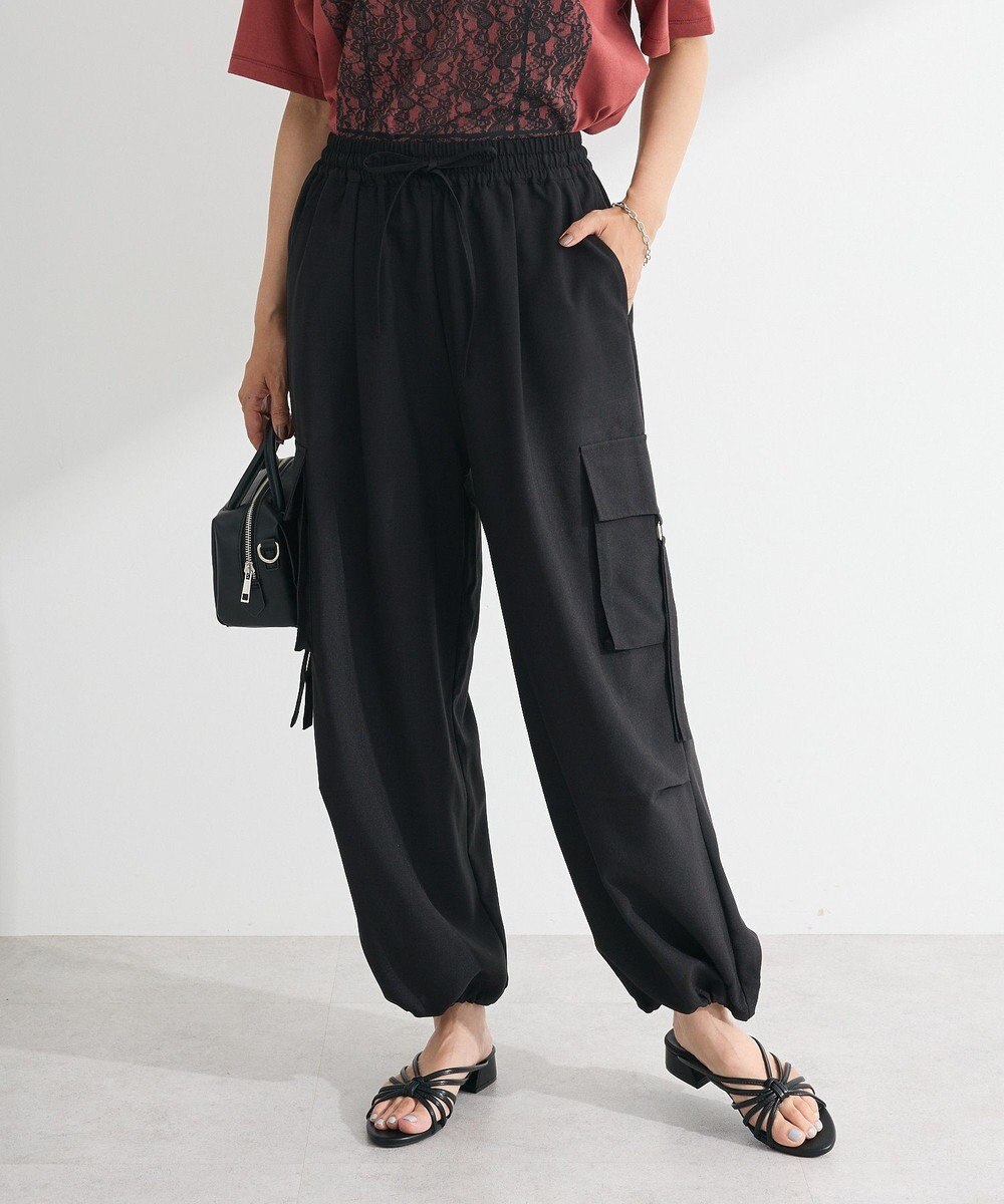 Green Parks 麻調ミリタリーカーゴパンツ 