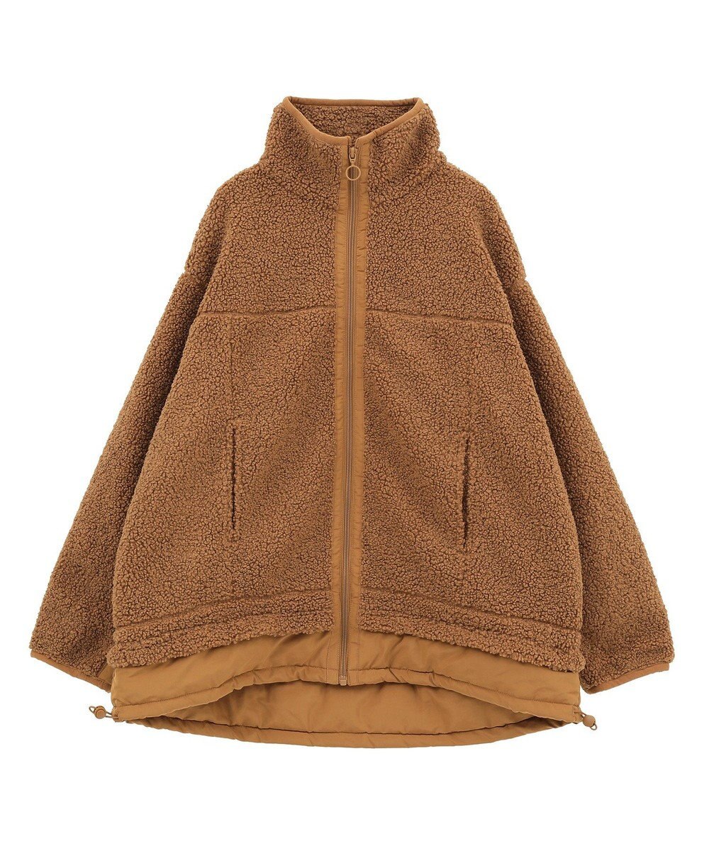 Green Parks 異素材コンビスタンドボアブルゾン 