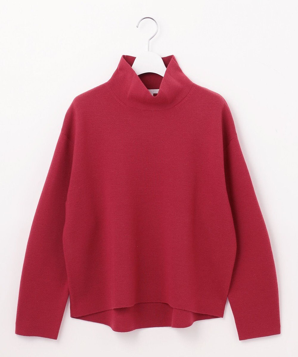 自由区 【洗える】ウールミラノハイネック ニット 