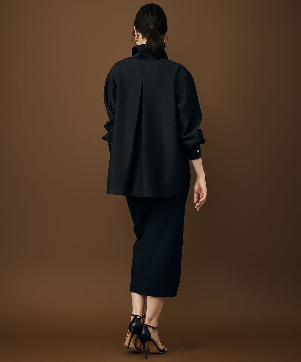 自由区 【カタログ掲載・羽織りとしても】シャイニーオーガンジーシアー シャツ 