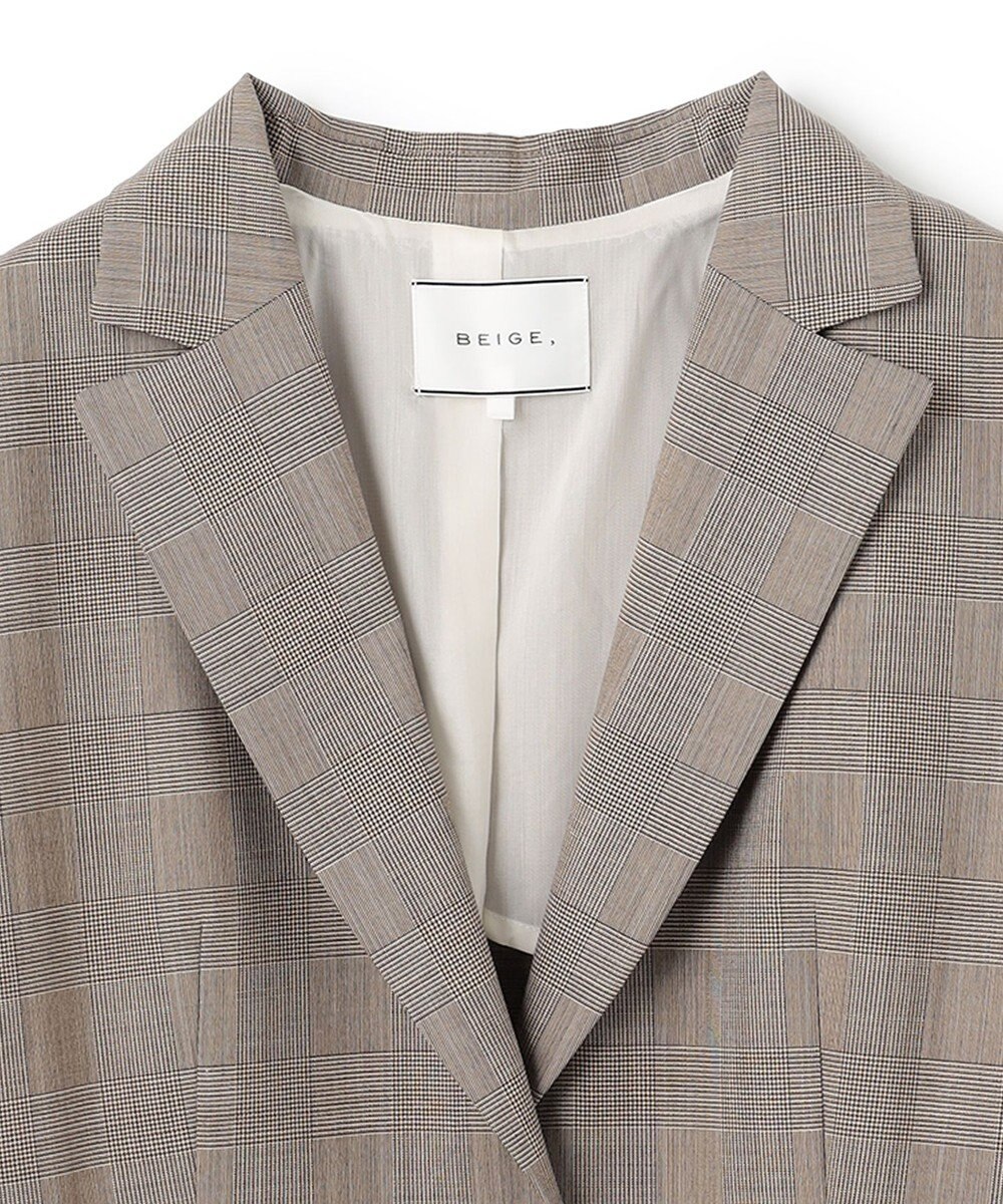 BEIGE， MER / グレンチェックジャケット 