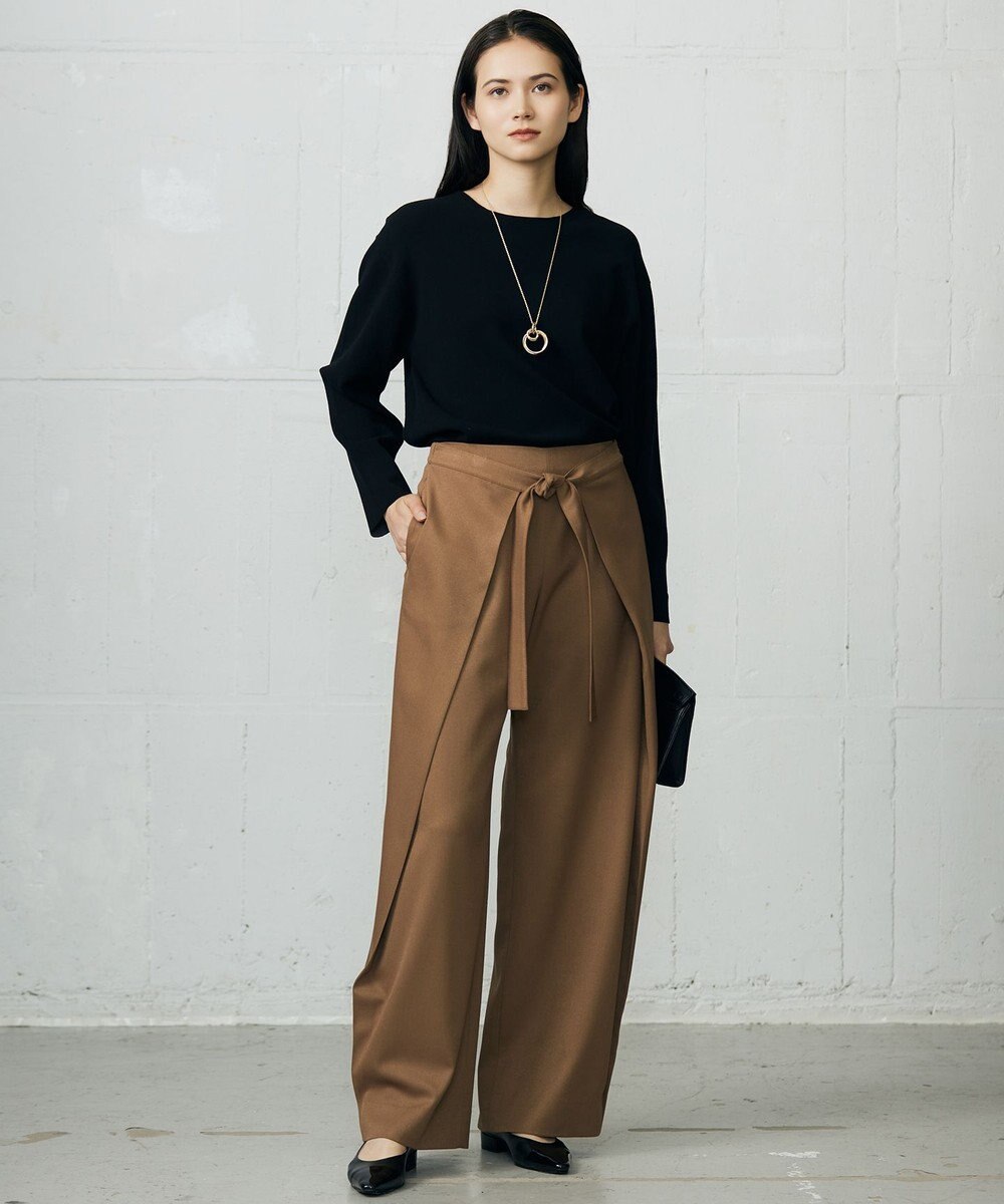 自由区 L 【カタログ掲載】レーヨンストレッチベーシックシルエット ニット 