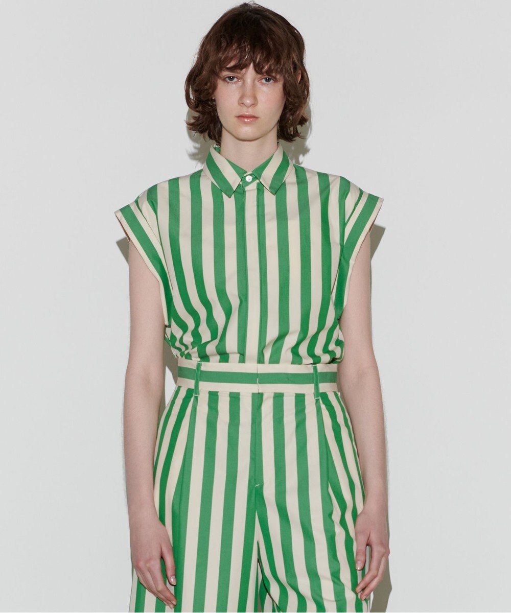 NAVE 【Nave 　洗える】ワイドストライプ ブラウス 