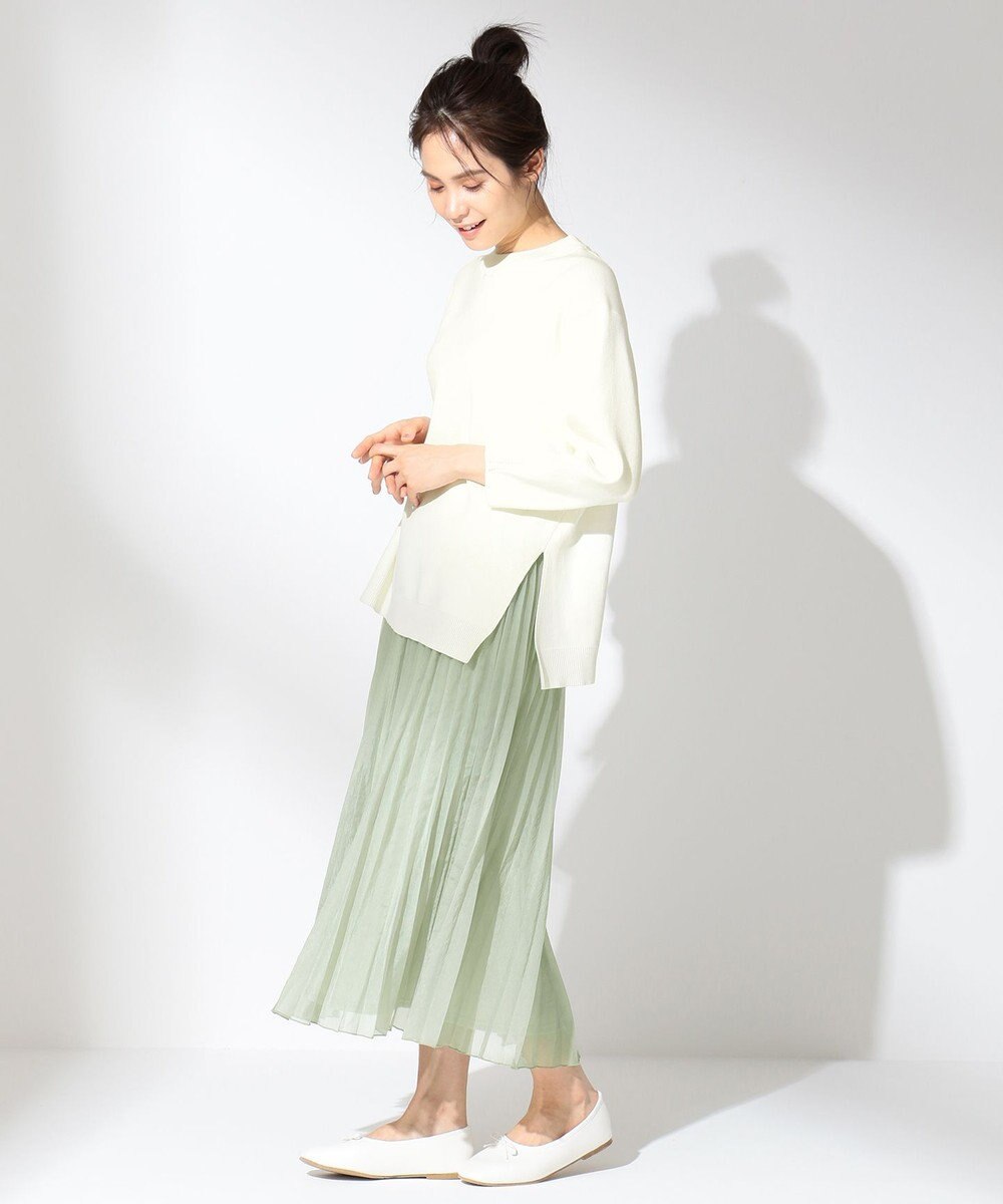 ANY 【洗える】シアーアコーディオン プリーツスカート 