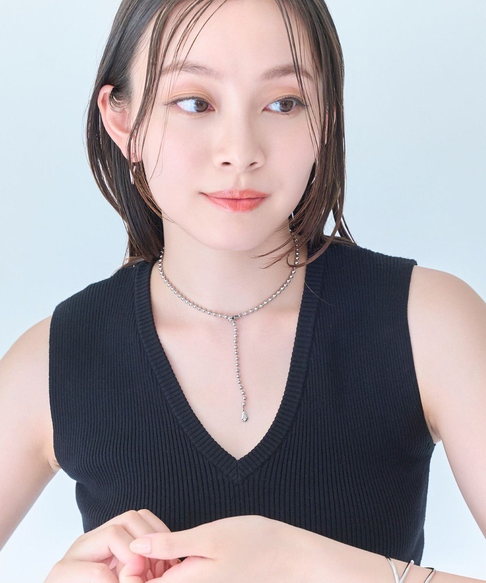 Phoebe 【金属アレルギー対応】ドットラインチョーカー　シルバー/ニッケルフリー/41.5cm 