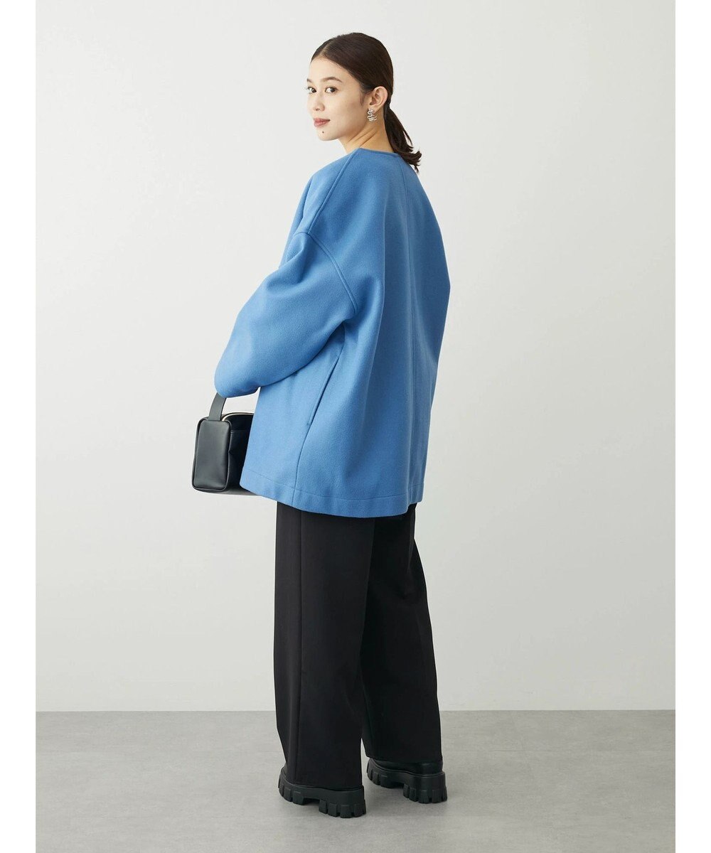 Green Parks 洗えるノーカラーショートコート 