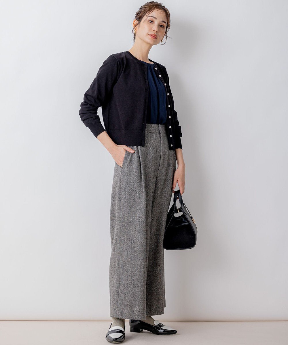 組曲 【洗える・6色展開】Elenaベーシックニット カーディガン 