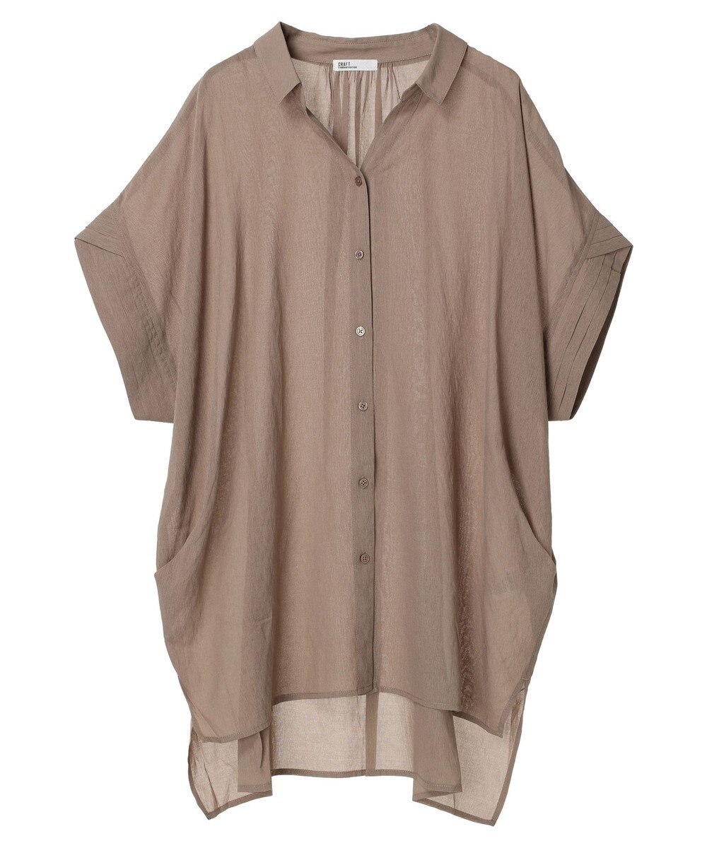 CRAFT STANDARD BOUTIQUE ヴィンテージボイルミルフィーユ襟付きシャツチュニック 