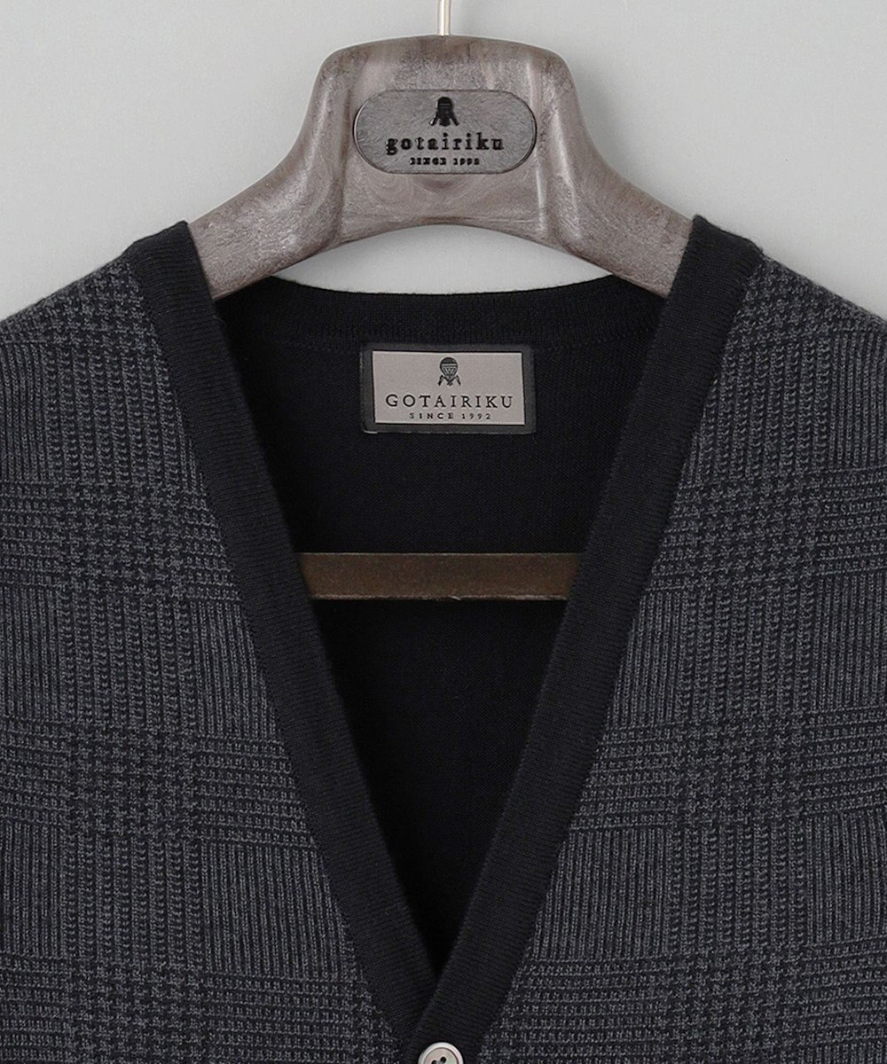GOTAIRIKU 体温調整に【洗える/チクチクしにくい/ピリングしにくい】イタリア糸 ハイゲージ ベスト_WOOL100% 