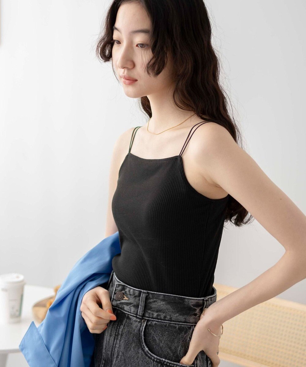 WEGO 【カップ付き】なちゅ盛れカップイン2ストラップキャミ 