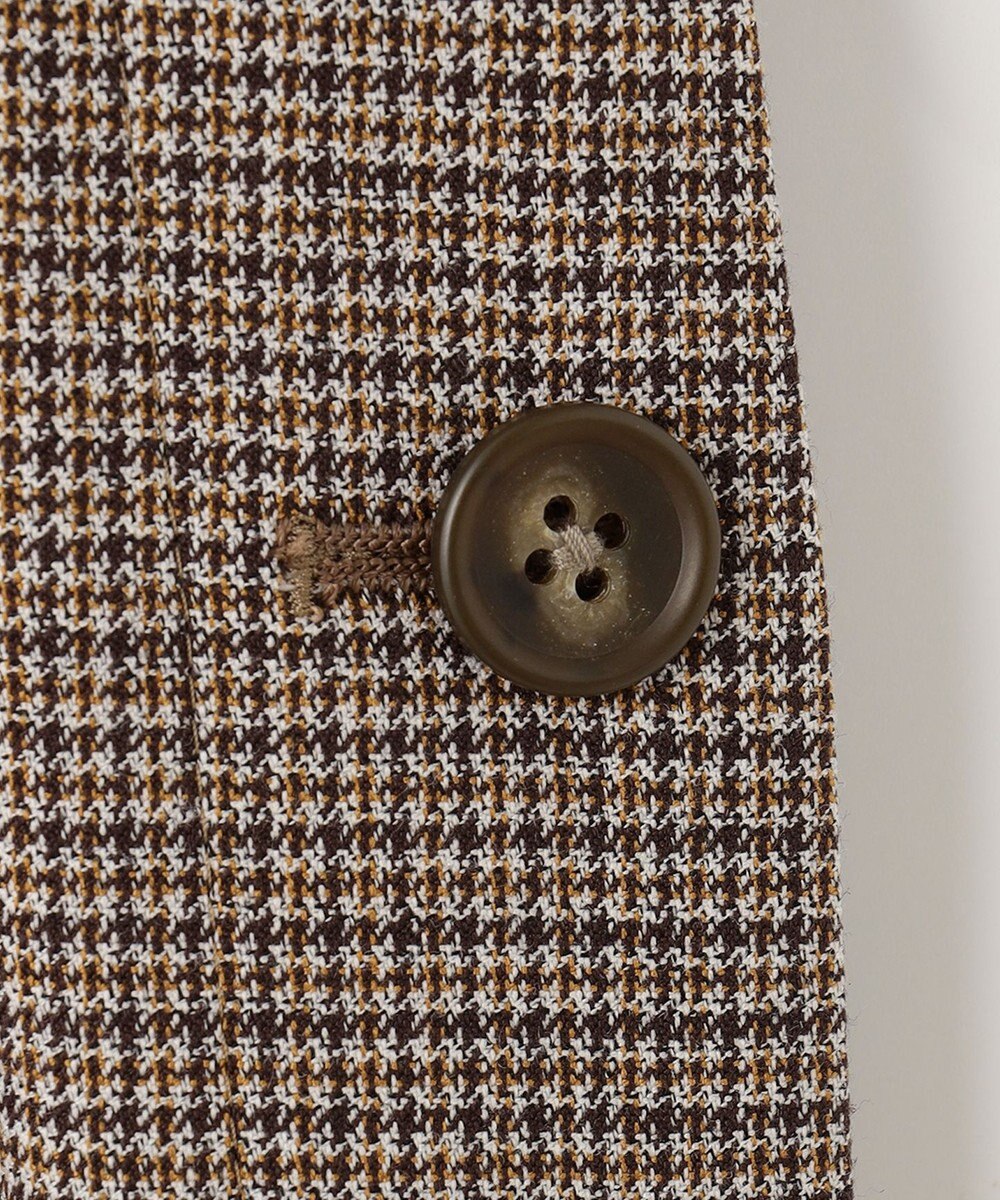 J.PRESS LADIES L 【洗える】Mixツイードチェック  セミワイド パンツ 