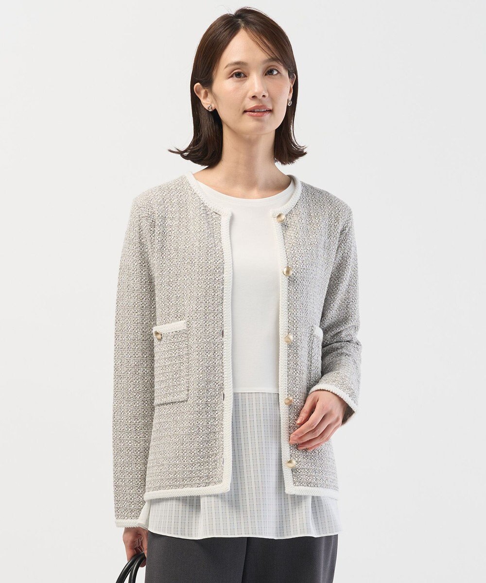 J.PRESS LADIES S NEW TWEED ニット ジャケット 
