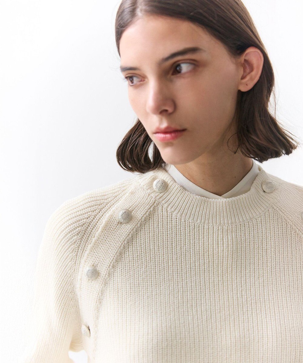 BEIGE， HELIODOR / スポンディッシュマリンボタンニット 