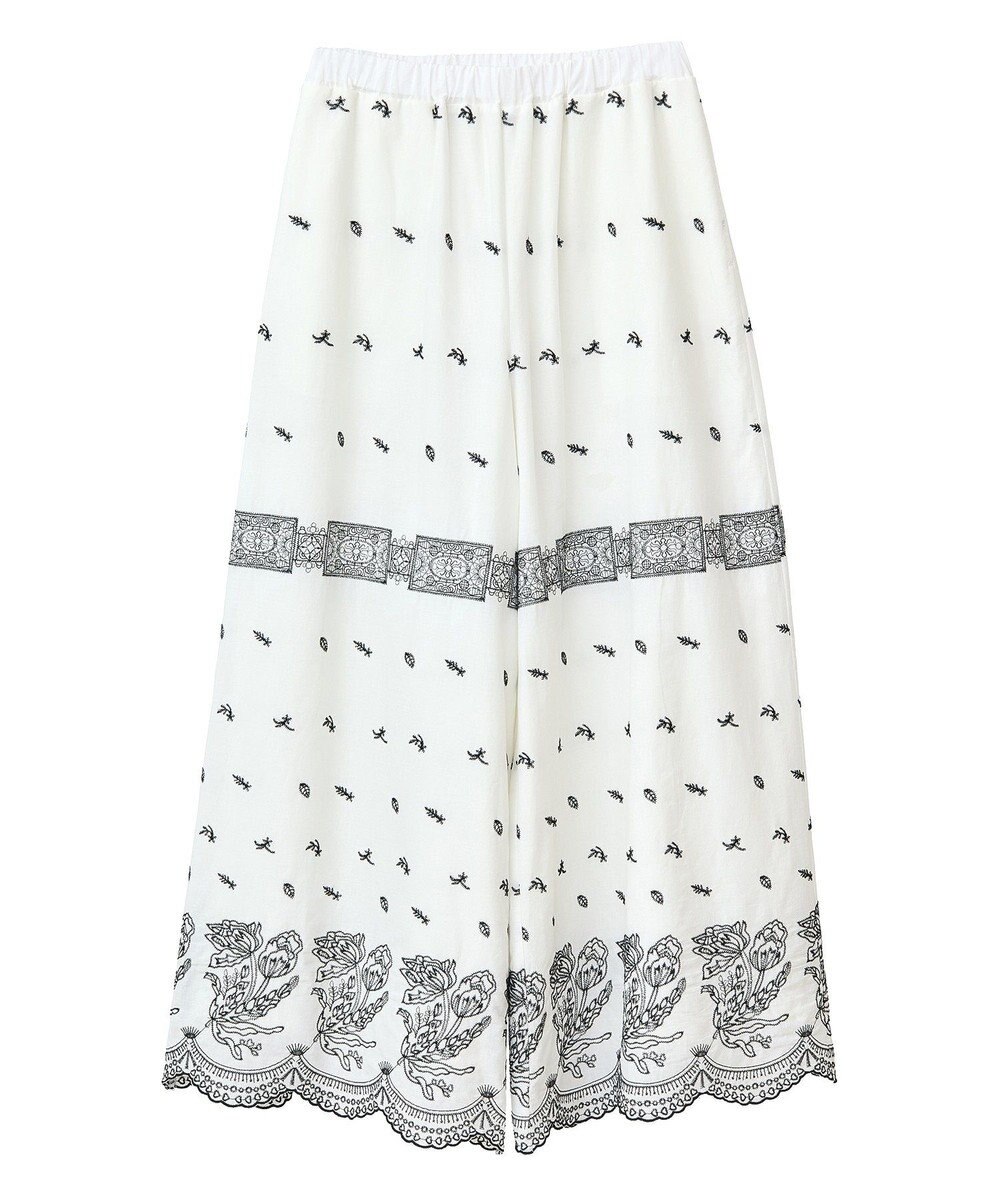 Green Parks ■ＥＳＣＡＲ　バイカラー刺繍ワイドイージーパン 