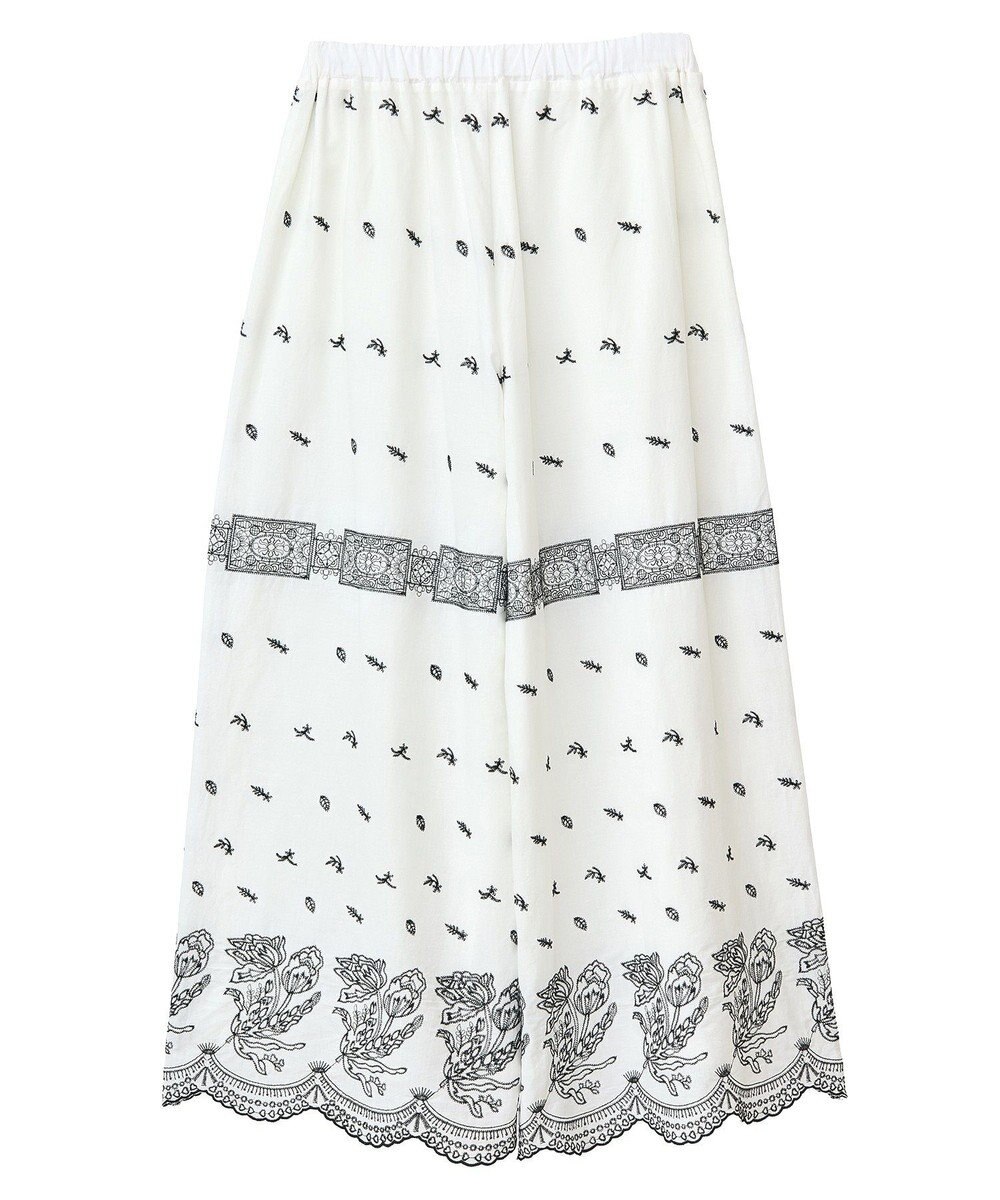 Green Parks ■ＥＳＣＡＲ　バイカラー刺繍ワイドイージーパン 