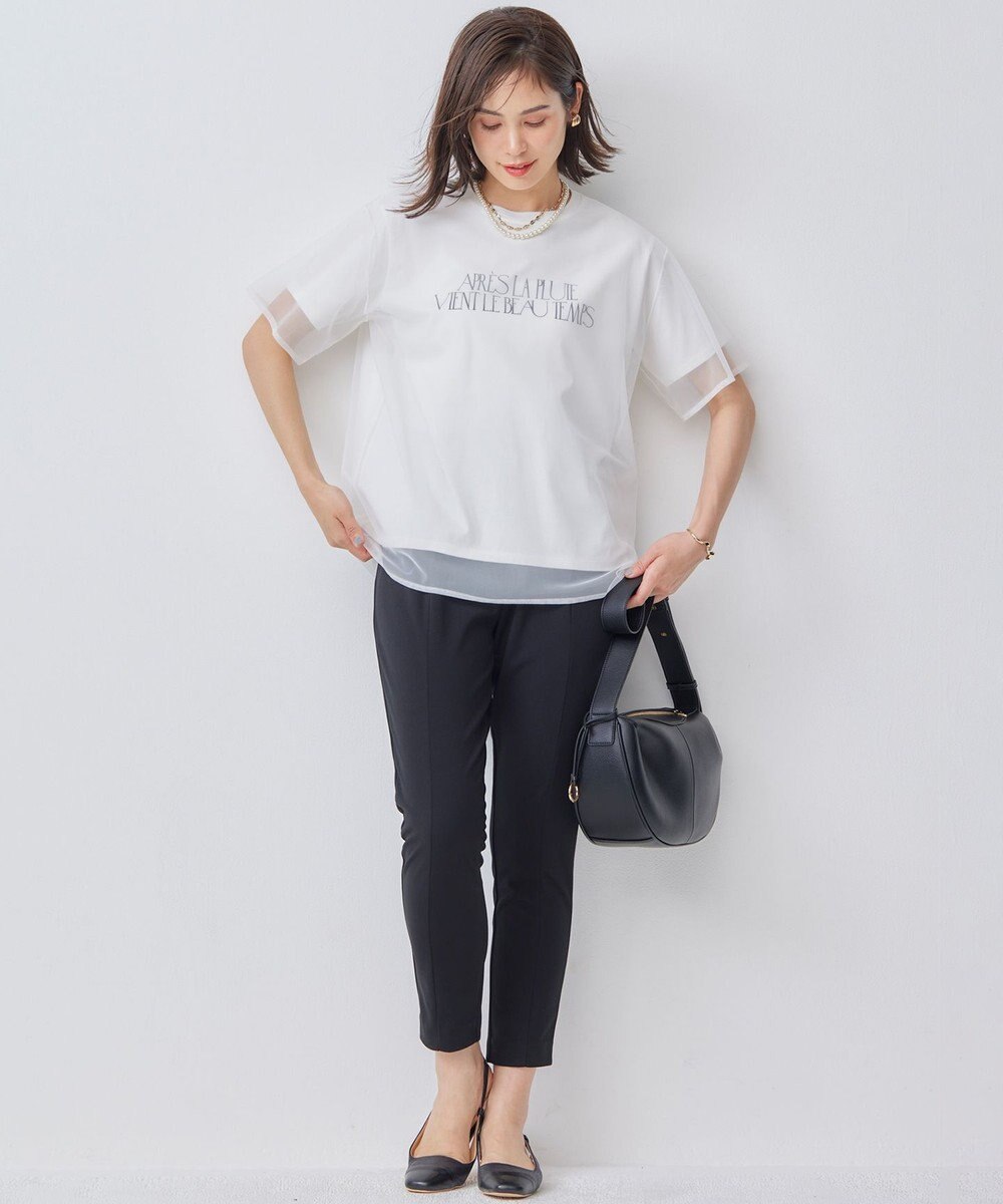 組曲 S 【WEB限定】チュールレイヤードロゴTシャツ 