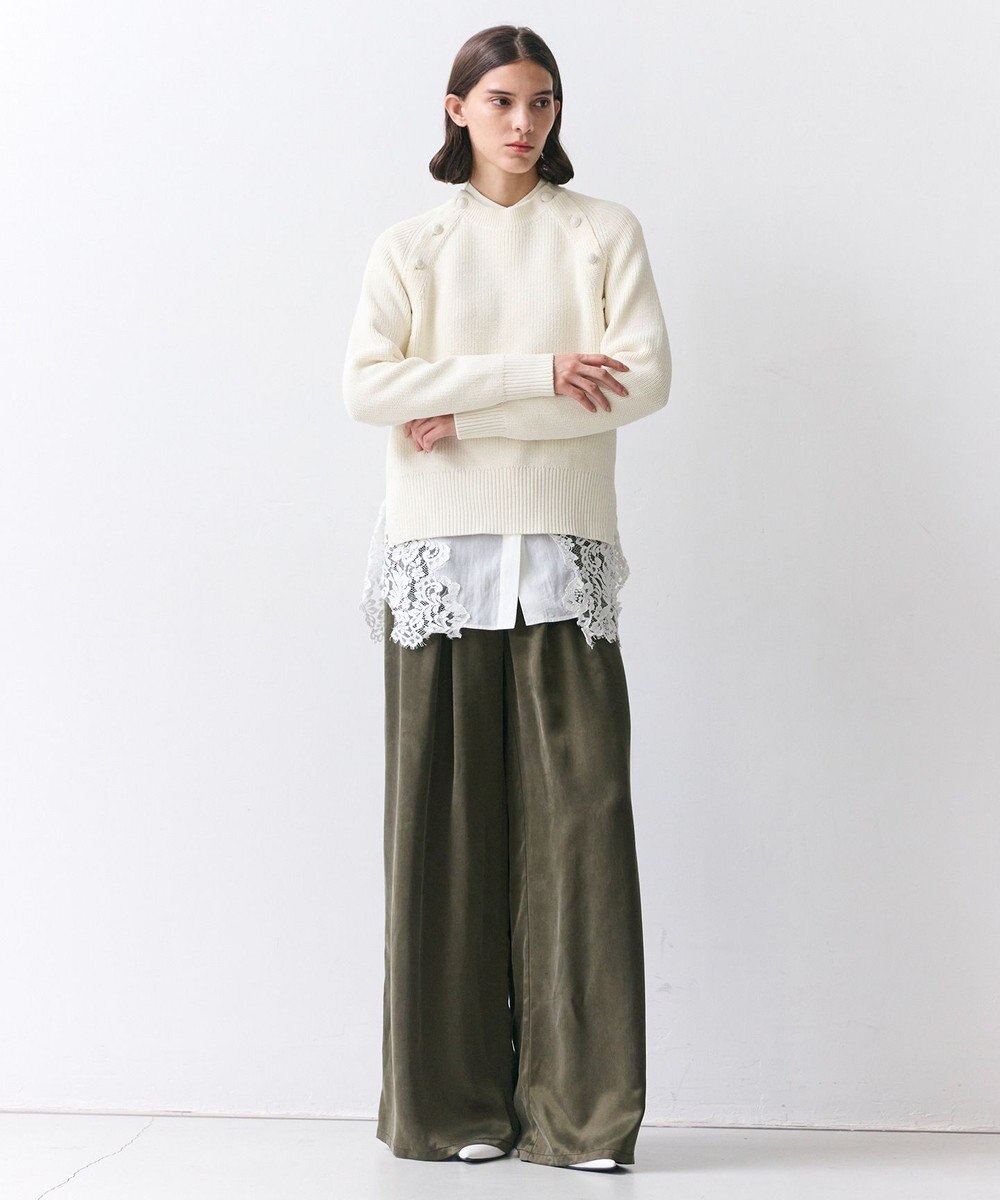 BEIGE， HELIODOR / スポンディッシュマリンボタンニット 