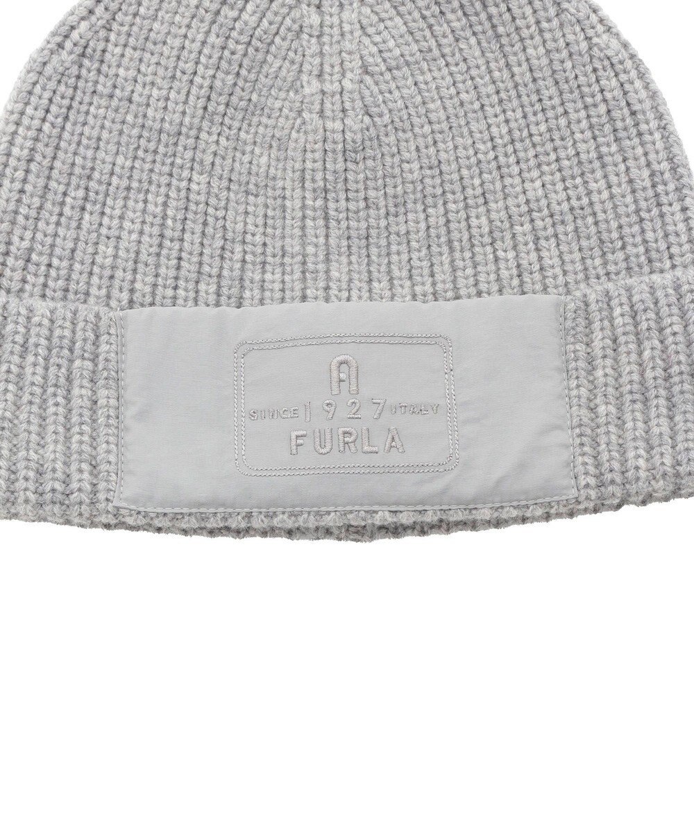 MOONBAT FURLA(フルラ) タフタ刺繍入りニット帽 