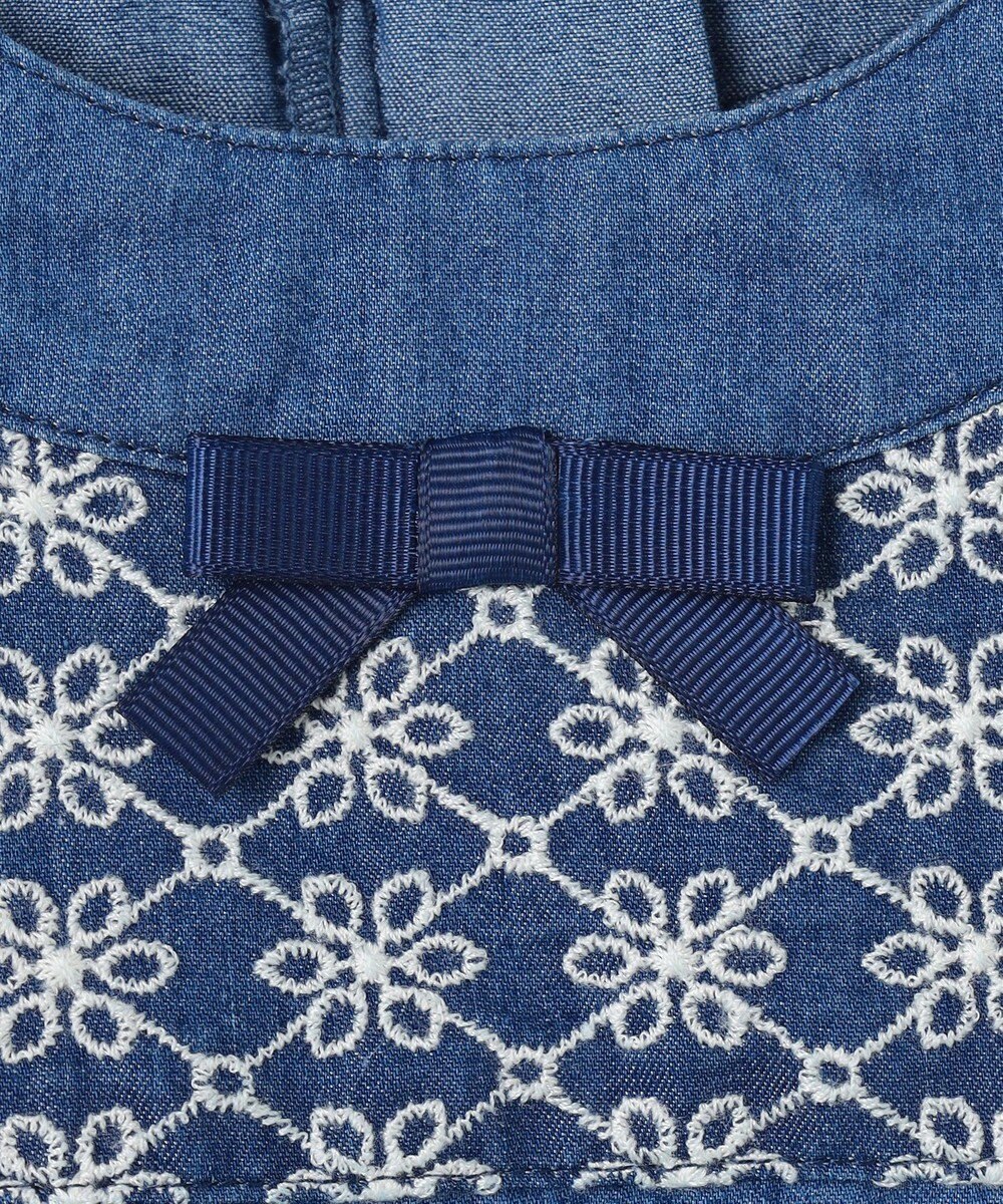 組曲 KIDS 【110-140㎝】レースコンビデニム ワンピース 