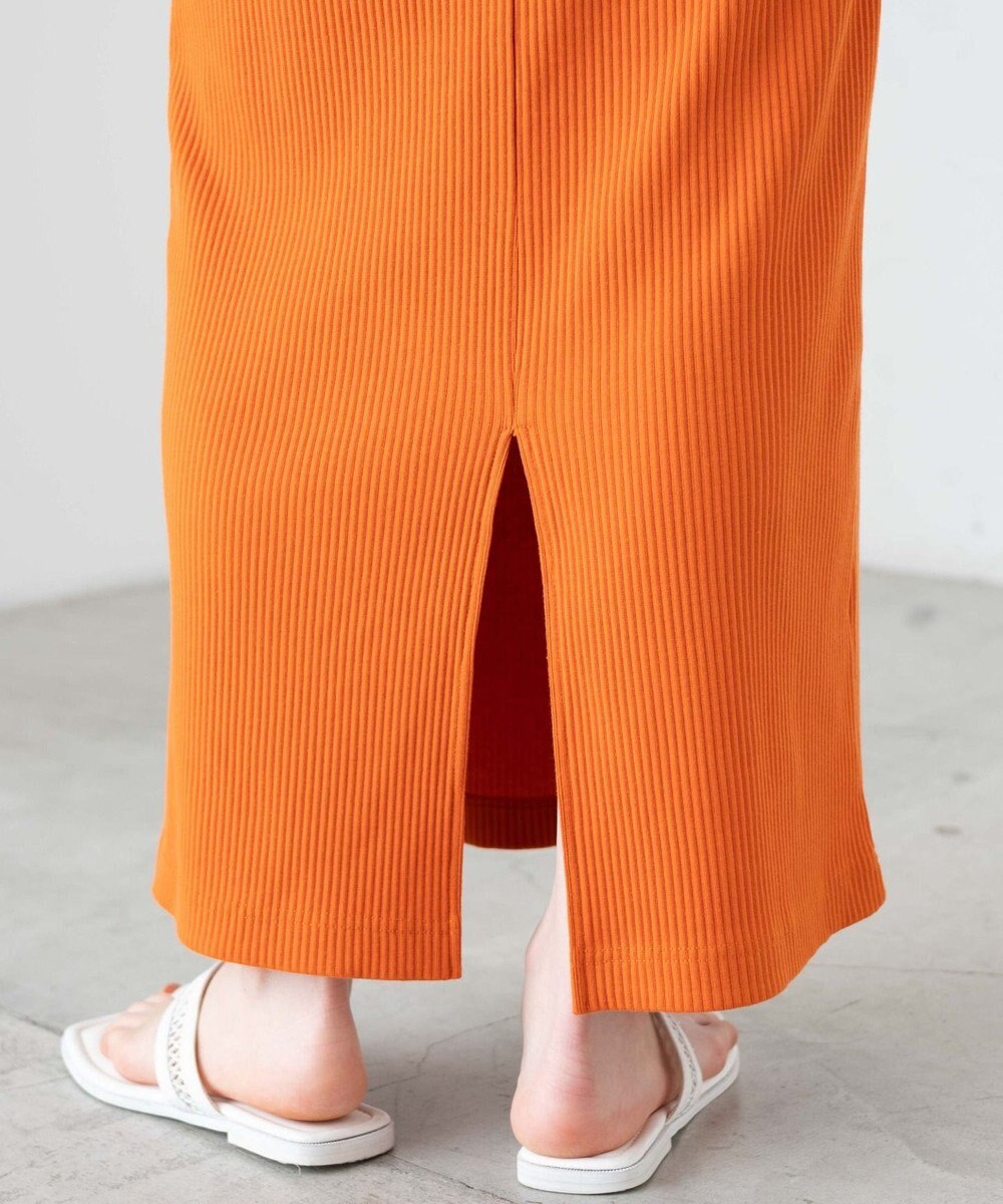 WEGO カラーリブイージーロングスカート 