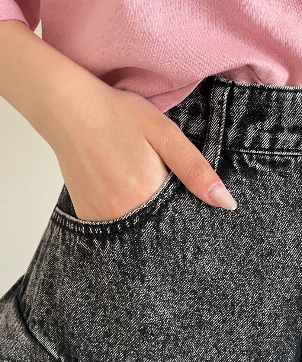 WEGO デニムフリルミニスカート 