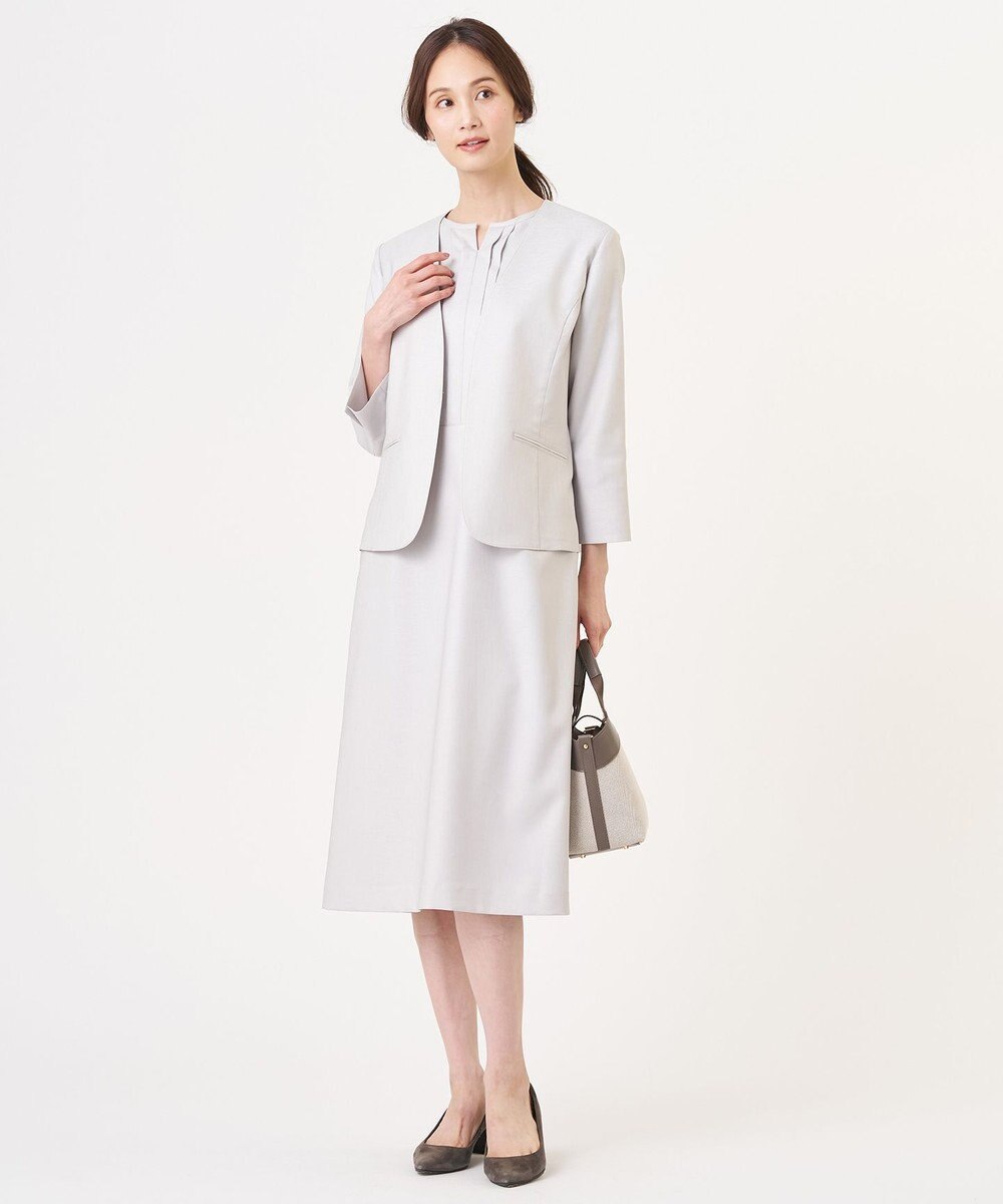 J.PRESS LADIES S 【定番人気・セットアップ対応】OXIJEWEL ストレッチ ワンピース 