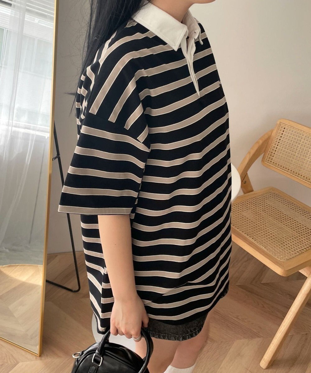 WEGO ボーダーラガーシャツ 