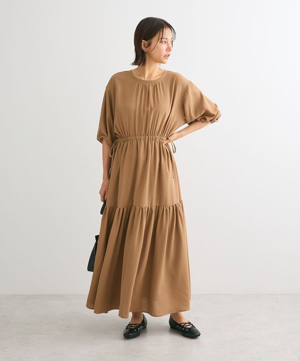 Green Parks ・ＥＬＥＮＣＡＲＥ　ＤＵＥ　５分袖ティアードワンピース 