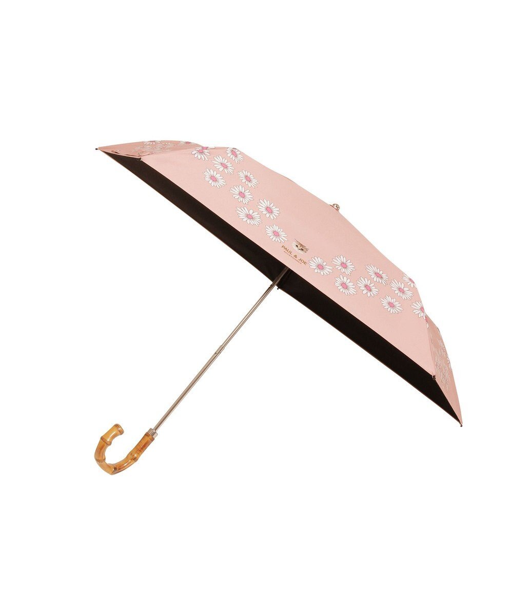 MOONBAT 【 遮光率100％/遮熱/UV】PAUL&JOE ACCESSOIRES(ポール&ジョー) 晴雨兼用日傘  Lovely daisy  クリザンテーム ヌネット 折りたたみ傘 竹手元 
