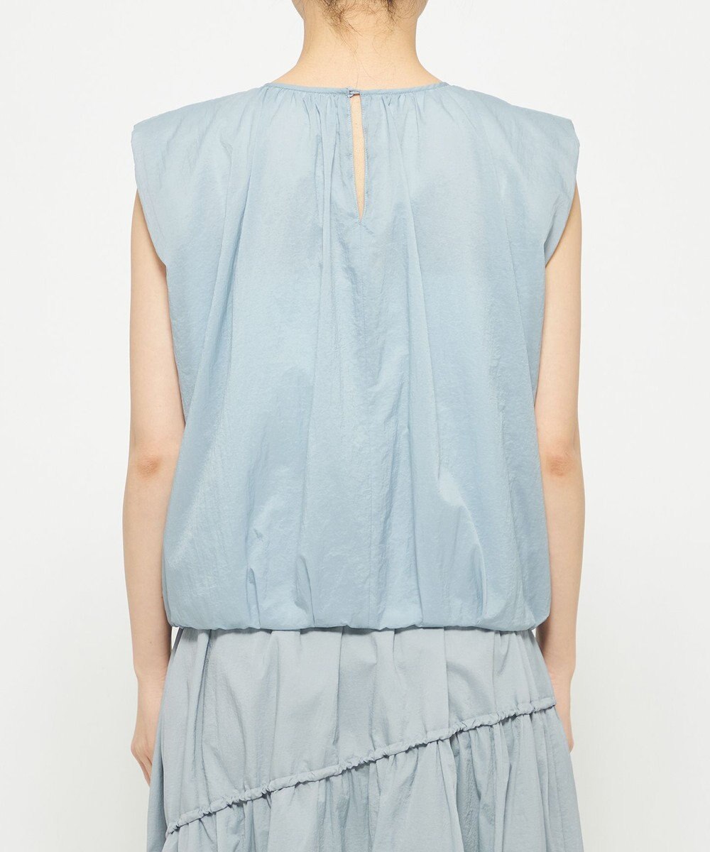 uncrave シアープルーフナイロン ギャザーブラウス 