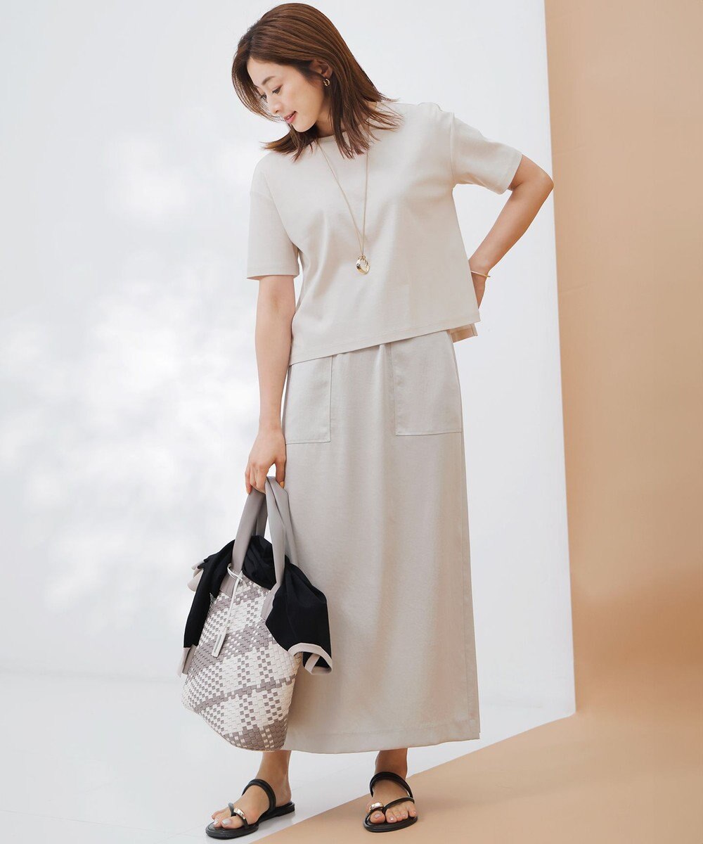 23区 【速乾性/汗じみ防止】半袖 クロップド IT Tシャツ 