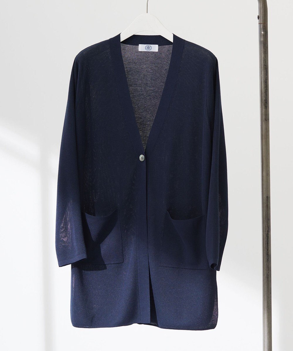 J.PRESS LADIES L 【洗える】Vis/Peスパーク ミディ丈 カーディガン 