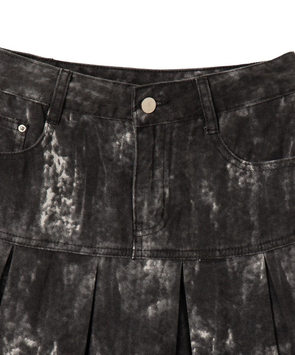 WEGO ウオッシュドプリーツミニスカート 