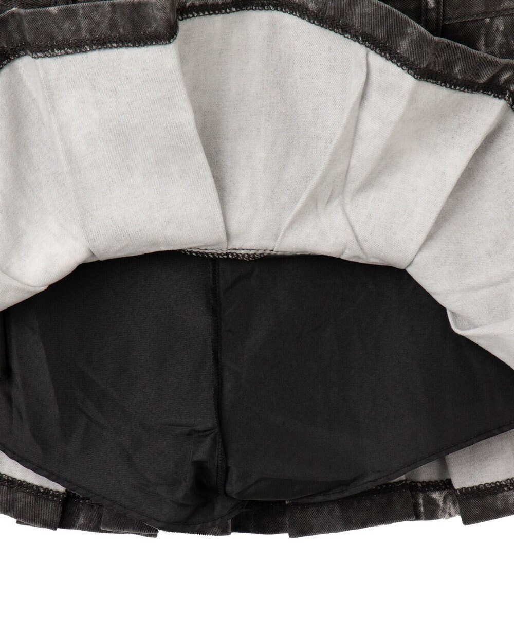 WEGO ウオッシュドプリーツミニスカート 