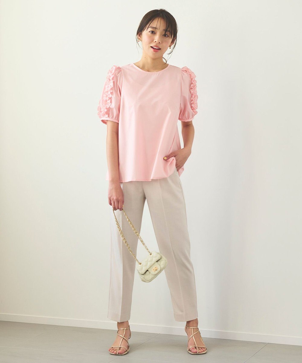 Feroux 【洗える】美シルエットカラーテーパード パンツ 